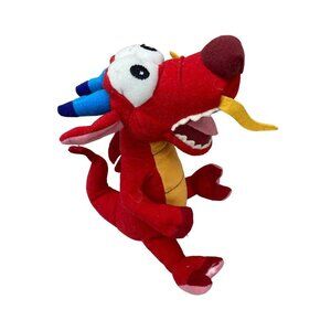 Vintage Disney Mulan Mushu Red Dragon Plush Beanie Baby Stuffed Animal Soft Toy